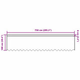 Tenda in Pizzo con tende Bianco 750 x 100 cm Poliestere