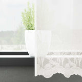 Tenda in Pizzo con tende Bianco 160 x 1200 cm Poliestere