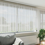 Tenda in Pizzo con tende Bianco 160 x 1200 cm Poliestere