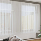 Tenda in Pizzo con tende Bianco 220 x 1200 cm Poliestere
