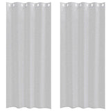 Tenda in Velo 2 pcs Grigio chiaro 260 x 140 cm Poliestere