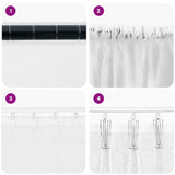 Tenda in Velo con tende 2 pcs Bianco 140 x 140 cm Poliestere