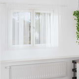 Tenda in Velo con tende 2 pcs Bianco 140 x 140 cm Poliestere