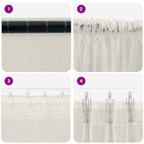 Tenda in Velo con tende 2 pcs Crema 175 x 140 cm Poliestere