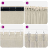 Tenda in Velo con tende 2 pcs Sabbia 175 x 140 cm Poliestere