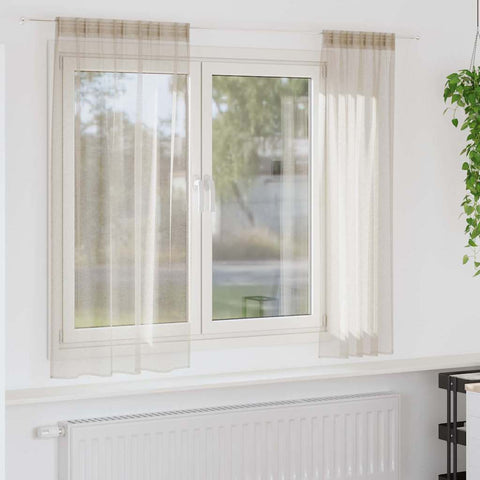 Tenda in Velo con tende 2 pcs Sabbia 175 x 140 cm Poliestere