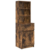 Comodino Rovere Fumo 39x35x125 cm in Legno truciolato