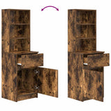 Comodino Rovere Fumo 39x35x125 cm in Legno truciolato