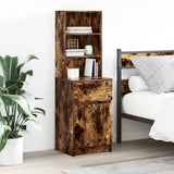 Comodino Rovere Fumo 39x35x125 cm in Legno truciolato
