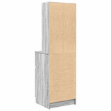 Comodino Grigio Sonoma 39x35x125 cm in Legno truciolato