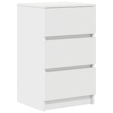 Comodino con 3 Cassetti Bianco 39x35x65 cm