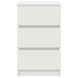 Comodino con 3 Cassetti Bianco 39x35x65 cm