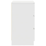 Comodino con 3 Cassetti Bianco 39x35x65 cm