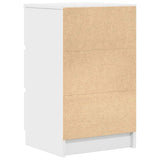 Comodino con 3 Cassetti Bianco 39x35x65 cm