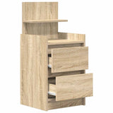 Comodino con 2 Cassetti Rovere Sonoma 38x34x80 cm