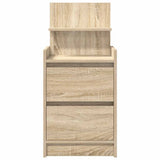 Comodino con 2 Cassetti Rovere Sonoma 38x34x80 cm