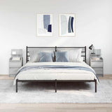 Comodini con 2 Cassetti 2 pz Grigio Sonoma 38x34x80 cm