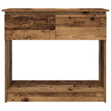 Tavolo Consolle con Cassetti Legno Antico 85,5x38,5x74,5 cm