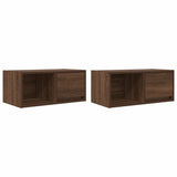 Mobili TV 2 pz Rovere Marrone 60x31x25,5 cm Legno truciolato