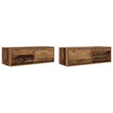 Mobili Porta TV 2 pz Legno Antico 80x31x25,5 cm in Truciolato