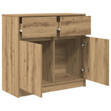 Credenza con Cassetto Rovere Artigianale 80x34x76 cm Truciolato