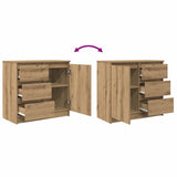 Credenza con Cassetto Rovere Artigianale 71x35x65 cm Truciolato