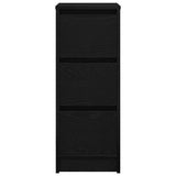 Credenza Rovere Nero 29,5x34x76 cm in Legno truciolato