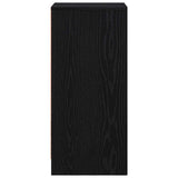 Credenza Rovere Nero 29,5x34x76 cm in Legno truciolato