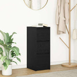 Credenza Rovere Nero 29,5x34x76 cm in Legno truciolato
