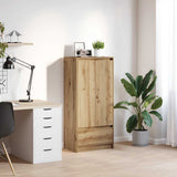 Armadio con Cassetto Rovere Artigianale 55,5x34x119,5 cm