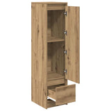 Credenza Alta Rovere Artigianale 29,5x34x119,5 cm in Truciolato