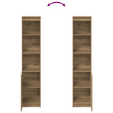 Credenza Alta Rovere Artigianale 37,5x35x180 cm in Truciolato