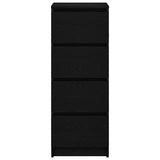Credenza Rovere Nero 37,5x35x99 cm in Legno truciolato
