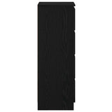Credenza Rovere Nero 37,5x35x99 cm in Legno truciolato