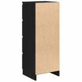 Credenza Rovere Nero 37,5x35x99 cm in Legno truciolato