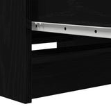 Credenza Rovere Nero 37,5x35x99 cm in Legno truciolato