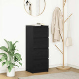 Credenza Rovere Nero 37,5x35x99 cm in Legno truciolato