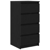 Credenza Rovere Nero 37,5x35x76 cm in Legno truciolato