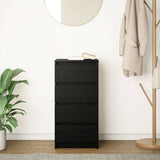 Credenza Rovere Nero 37,5x35x76 cm in Legno truciolato