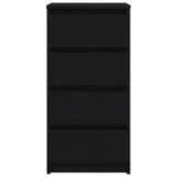 Credenza Rovere Nero 37,5x35x76 cm in Legno truciolato