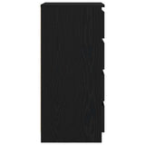 Credenza Rovere Nero 37,5x35x76 cm in Legno truciolato