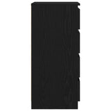 Credenza con Cassetti Rovere Nero 37,5x35x99 cm Truciolato