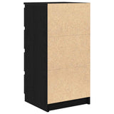 Credenza con Cassetti Rovere Nero 37,5x35x99 cm Truciolato