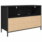 Mobile Lavabo da Bagno con Cassetti Rovere Nero 90x34,5x60 cm