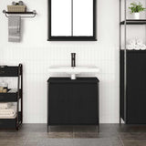 Mobile Lavabo da Bagno Nero 60x34,5x60 cm