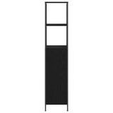 Mobile da Bagno con Ripiani Rovere Nero 36x35x165 cm