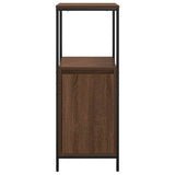 Mobile da Bagno con Ripiani Rovere Marrone 36x35x95 cm