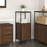 Mobile da Bagno con Ripiani Rovere Marrone 36x35x95 cm