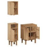Set Mobili da Bagno 3 pz OTTA in Legno Massello di Pino