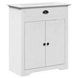 Set Mobili da Bagno 4 pz BODO Bianco in Legno Massello di Pino